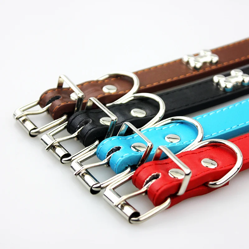 Dog Collar Dogness Leather Solid Breakaway Dog Collars For Small Dogs Puppy Leash Collars For Meium Large Dog Products (9)