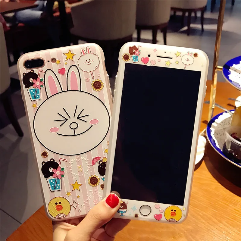 3D cameo tpu cover For iPhone 8 /8plus/7 plus cute cartoon rabbit/bear Case +Tempered Glass Screen film fundas for iPhone 6S
3D cameo tpu cover For iPhone 8 /8plus/7 plus cute cartoon rabbit/bear Case +Tempered Glass Screen film fundas for iPhone 6S