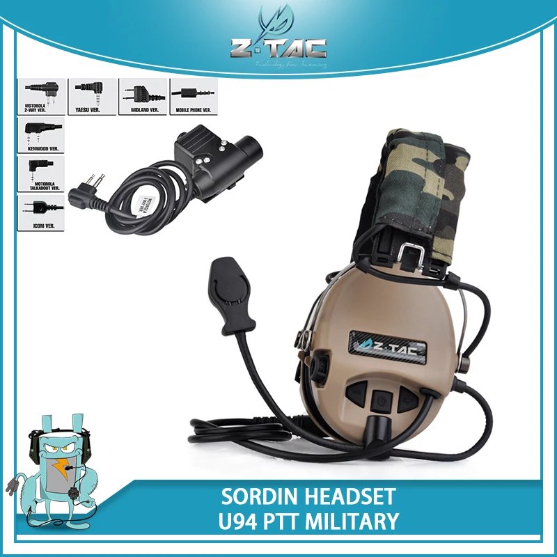 Z Tactical Peltor Anti-Noise Sordin Headset Softair Earphone with Military Kenwod PTT U94 Headphones For Shooting Z111Z113
Z Tactical Peltor Anti-Noise Sordin Headset Softair Earphone with Military Kenwod PTT U94 Headphones For Shooting Z111Z113