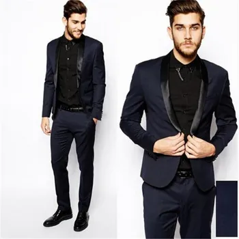 Navy Blue Costume Homme Wedding Suits For Men Trajes De Hombre Anzug Herren Terno Tuxedo Blazer 2Piece (Jacket+Pants+Tie)
Navy Blue Costume Homme Wedding Suits For Men Trajes De Hombre Anzug Herren Terno Tuxedo Blazer 2Piece (Jacket+Pants+Tie)