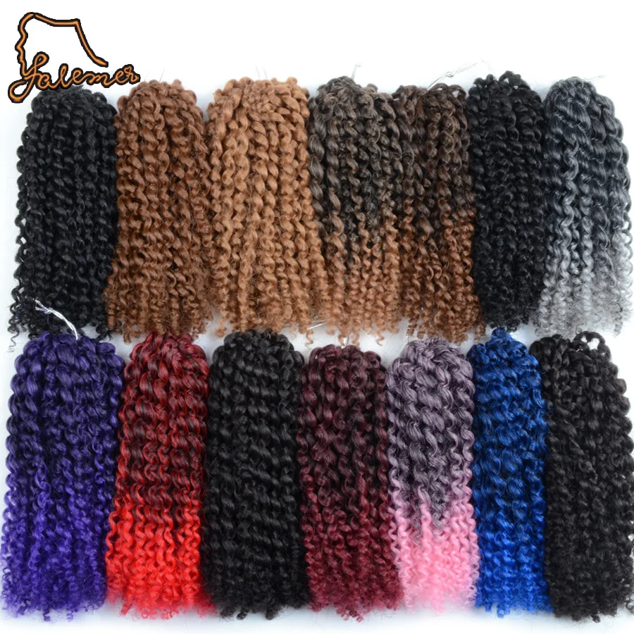 FALEMEI 3Pcs/pack 90g/pack Kinky Curly Crochet Hair 8inch 12Colors Crochet Braids Hair Extensions Synthetic Hair Braiding
FALEMEI 3Pcs/pack 90g/pack Kinky Curly Crochet Hair 8inch 12Colors Crochet Braids Hair Extensions Synthetic Hair Braiding