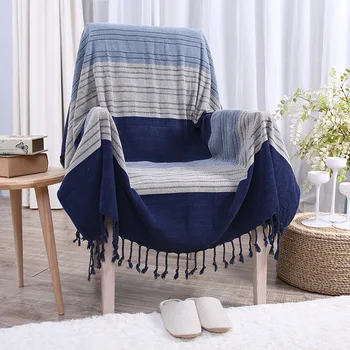 Blue Stripes Throw Blanket 100% Cotton Jacquard Multifunction Blanket Sofa TV Thread Blanket Home Decor Tapestry Piano Cover
Blue Stripes Throw Blanket 100% Cotton Jacquard Multifunction Blanket Sofa TV Thread Blanket Home Decor Tapestry Piano Cover