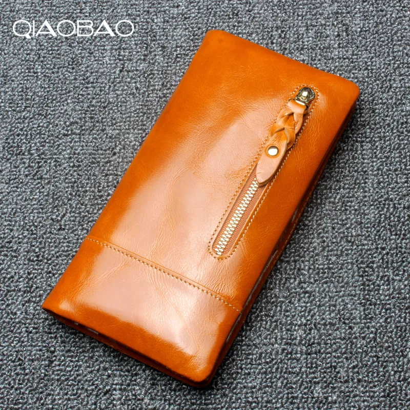 QIAOBAO New Design 2019 100% Genuine Leather Purse Female Long Wallet Brand Fashion Women Purse
QIAOBAO New Design 2019 100% Genuine Leather Purse Female Long Wallet Brand Fashion Women Purse