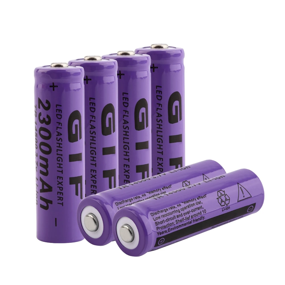 1/2/4/6/8 Pcs 2300mAh Batetry For Remote Control E-cigarette LED Flashlight 3.7V 14500 Rechargeable Li-ion Lithium Batteries
1/2/4/6/8 Pcs 2300mAh Batetry For Remote Control E-cigarette LED Flashlight 3.7V 14500 Rechargeable Li-ion Lithium Batteries