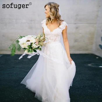 Bohemian Style Wedding Dresses Design Lace Appliques V Neck Boho Beach Country Bridal Gowns Abiti Da Sposa Vestidos De Fiesta
Bohemian Style Wedding Dresses Design Lace Appliques V Neck Boho Beach Country Bridal Gowns Abiti Da Sposa Vestidos De Fiesta