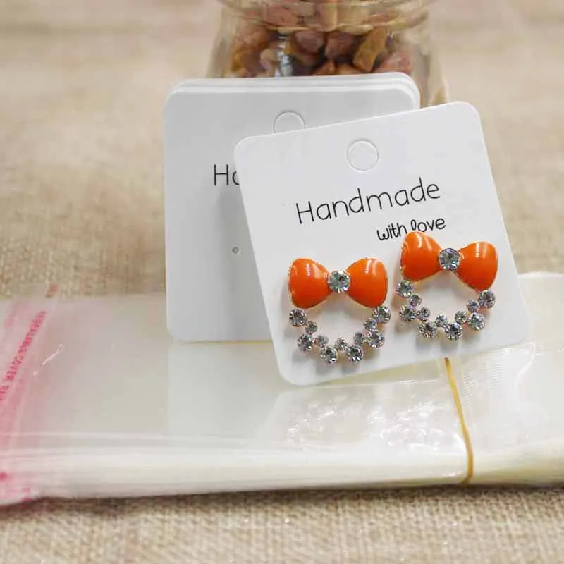 Vintage Diy handmade with love jewelry package & display card pretty stud earring package card 100pcs+100 plastoc bag
Vintage Diy handmade with love jewelry package & display card pretty stud earring package card 100pcs+100 plastoc bag