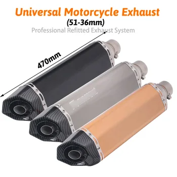 Motorcycle Racing Universal 38-51mm Escape Muffler Silencer Tip Tail Pipe with DB Killer Can Baffler Pipe
Motorcycle Racing Universal 38-51mm Escape Muffler Silencer Tip Tail Pipe with DB Killer Can Baffler Pipe
