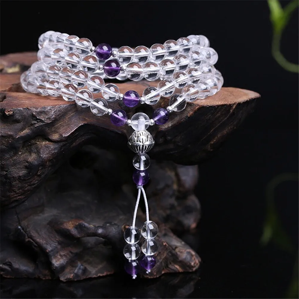 Blessed Natural White Crystal 6mm Beads 108 Bracelet for Men or Women Hand-held Multi-circle Rosary Mala Healing Reiki Jewelry
Blessed Natural White Crystal 6mm Beads 108 Bracelet for Men or Women Hand-held Multi-circle Rosary Mala Healing Reiki Jewelry