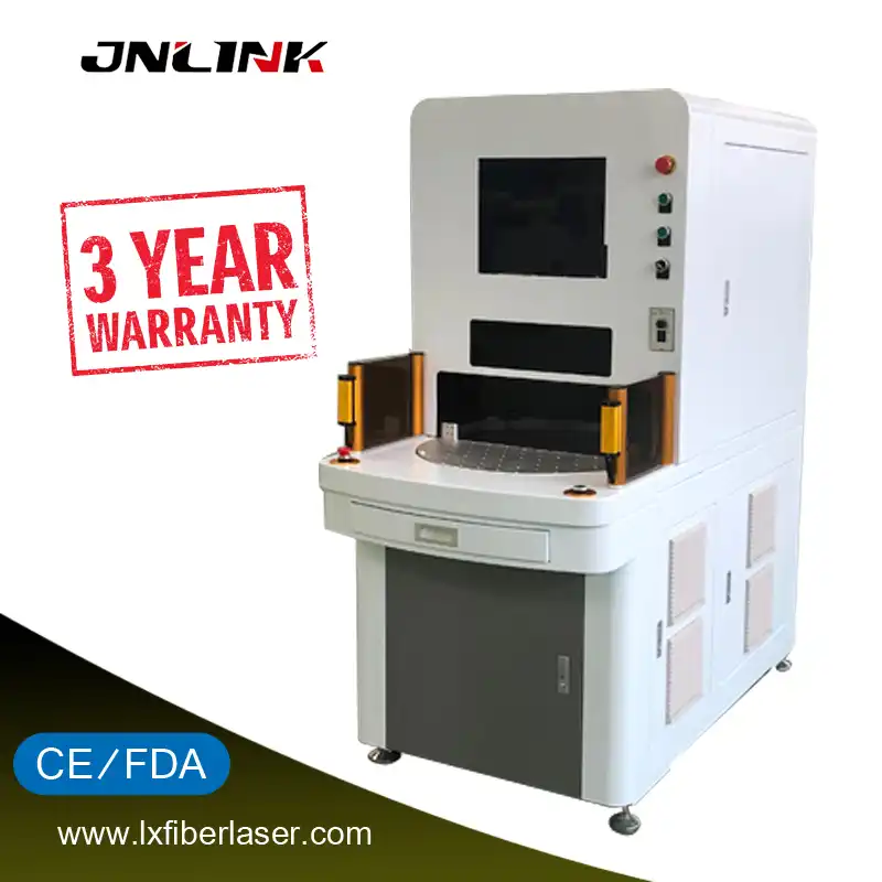 JNLINIK full cover laser marking machine two station fiber laser marking machine