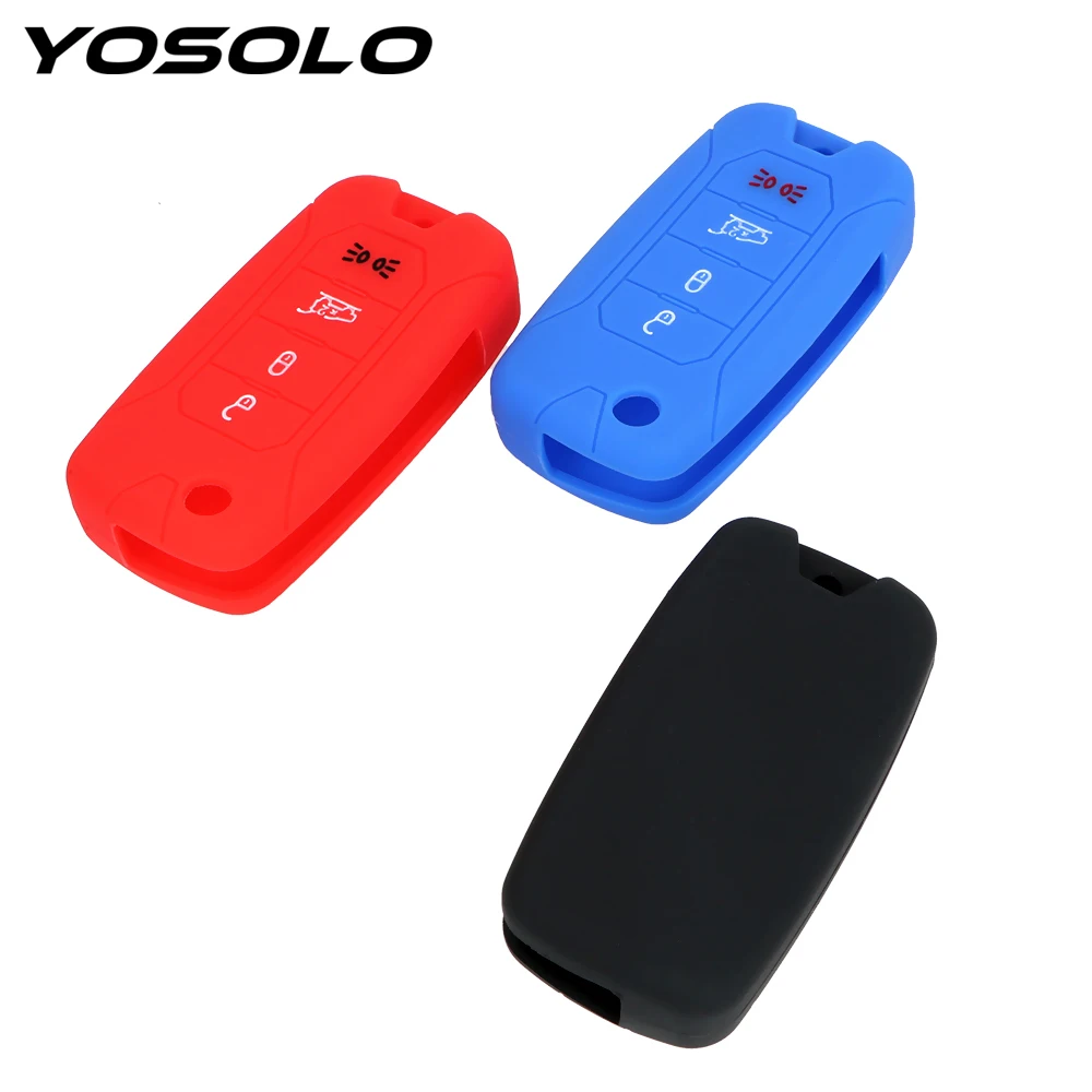 YOSOLO 4 Buttons Car Styling Car Key Case Cover Car Silicone Rubber Key Silicone Remote Key Bag For Jeep Renegade 2016
YOSOLO 4 Buttons Car Styling Car Key Case Cover Car Silicone Rubber Key Silicone Remote Key Bag For Jeep Renegade 2016