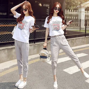 Loose Print 2019 New Conjunto Feminino Fashion Casual Brief 2 Pcs Set High Waist Pocket Korean Two Piece Set
Loose Print 2019 New Conjunto Feminino Fashion Casual Brief 2 Pcs Set High Waist Pocket Korean Two Piece Set