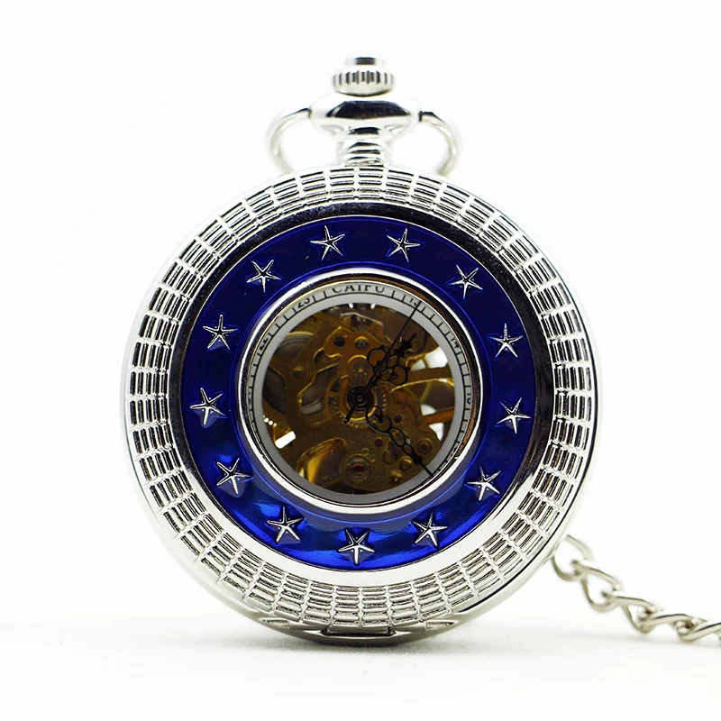 Fashion Silver Hollow Star Mechanical Hand Wind Pocket Watch Pendant Chain Men Women's Fob Watch
Fashion Silver Hollow Star Mechanical Hand Wind Pocket Watch Pendant Chain Men Women's Fob Watch