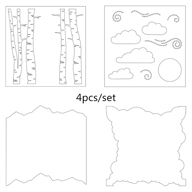 Mixed Tree Cloud Laying Draw Stencil For DIY Scrapbooking Decorative Embossing DIY Cards Craft Plastic Templates Drawing Sheet
Mixed Tree Cloud Laying Draw Stencil For DIY Scrapbooking Decorative Embossing DIY Cards Craft Plastic Templates Drawing Sheet