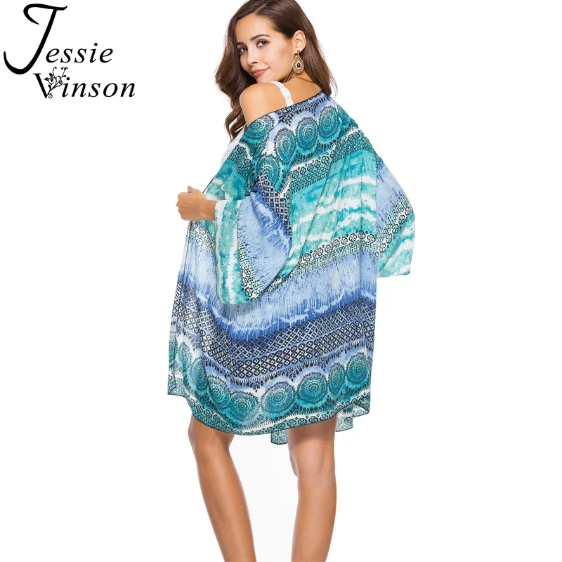 Jessie Vinson Boho Print Long Kimono Cardigan Women Plus Size Bohemian Style Beach Cover Up Loose Summer Blouse Tops Female Coat
Jessie Vinson Boho Print Long Kimono Cardigan Women Plus Size Bohemian Style Beach Cover Up Loose Summer Blouse Tops Female Coat