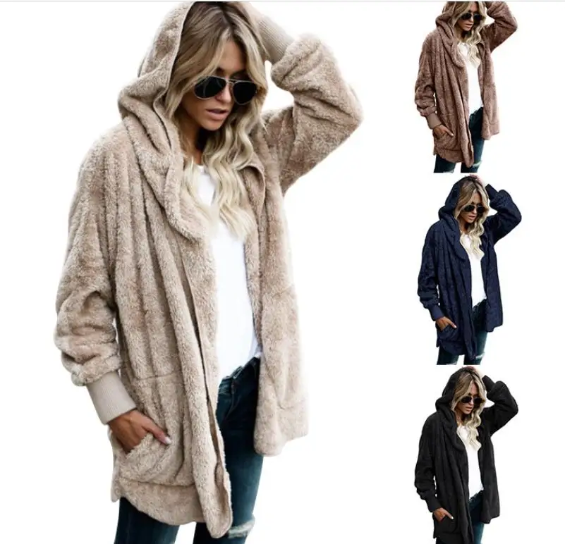 New Year Spring Faux Fur Teddy Bear Coat Jacket Women Fashion Open Stitch Hooded Coat Female Long Sleeve Fuzzy Jacket
New Year Spring Faux Fur Teddy Bear Coat Jacket Women Fashion Open Stitch Hooded Coat Female Long Sleeve Fuzzy Jacket