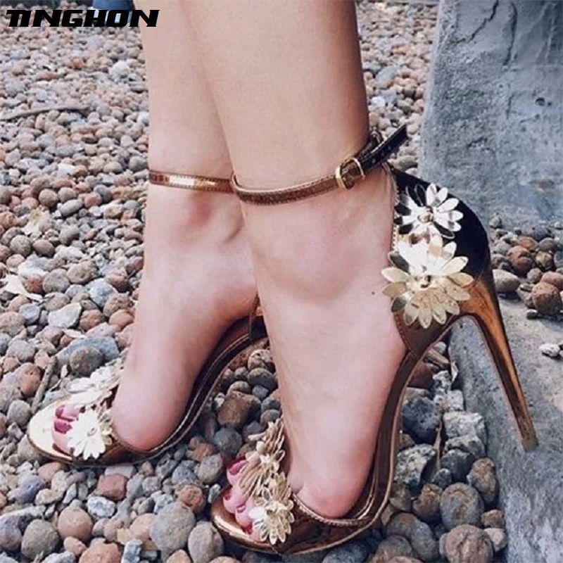 TINGHON Summer Sexy Women Sandals Pumps Buckle Strap Women Sexy Party Golden Flower Wedding shoes
TINGHON Summer Sexy Women Sandals Pumps Buckle Strap Women Sexy Party Golden Flower Wedding shoes