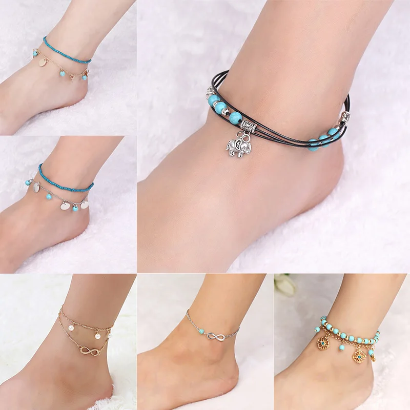 Vintage Multiple Layers Anklets for Women Elephant Metal Pendant Rope Chain Summer Foot Ankle Bracelet Boho Charm Beach Jewelry
Vintage Multiple Layers Anklets for Women Elephant Metal Pendant Rope Chain Summer Foot Ankle Bracelet Boho Charm Beach Jewelry