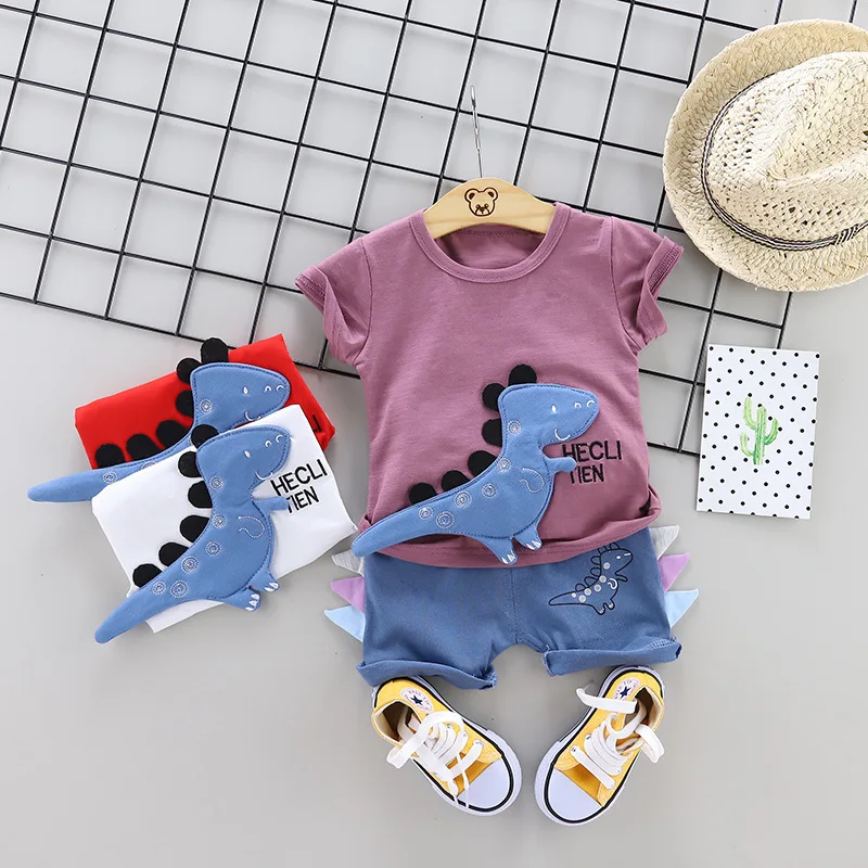Summer Baby Boy Clothing Set 2Pcs Short Sleeve T-shirt & Shorts Dinosaur Embroidery Infant Casual Kids Clothes Cute Baby Outfits
Summer Baby Boy Clothing Set 2Pcs Short Sleeve T-shirt & Shorts Dinosaur Embroidery Infant Casual Kids Clothes Cute Baby Outfits