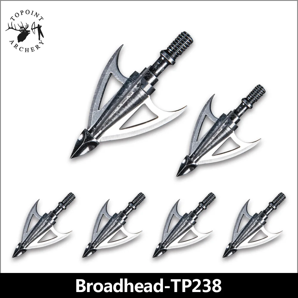 Topoint Archery,6PCS Broadheads,Stainless Steel Hunting Arrowheads Points Broadhead 100 Grain Archery Compound Bow Arrow
Topoint Archery,6PCS Broadheads,Stainless Steel Hunting Arrowheads Points Broadhead 100 Grain Archery Compound Bow Arrow