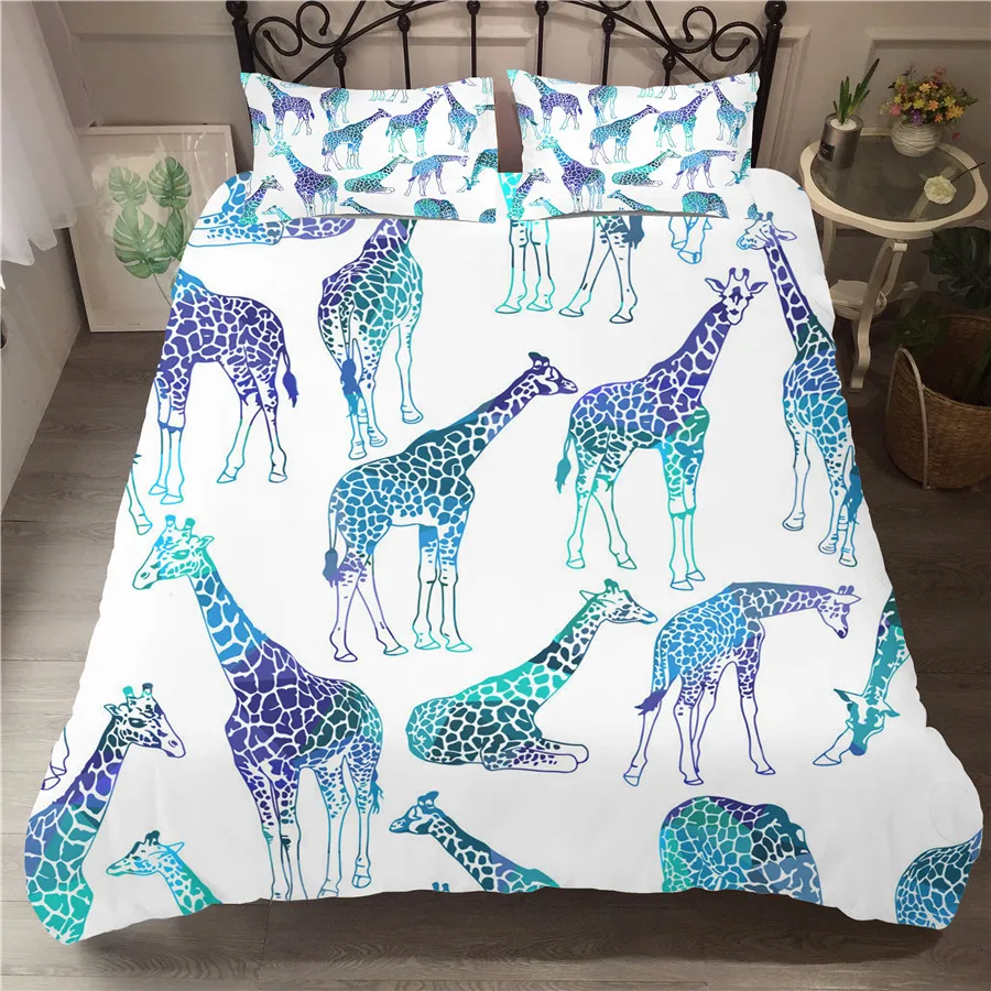 A Bedding Set 3D Printed Duvet Cover Bed Set Cartoon Animal Giraffe Home Textiles for Adults Bedclothes with Pillowcase #CJL21
A Bedding Set 3D Printed Duvet Cover Bed Set Cartoon Animal Giraffe Home Textiles for Adults Bedclothes with Pillowcase #CJL21
