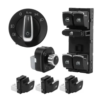 AUTO -6pcs / Chrome Window Light Switch Control Mirror Replacement Kit for Volkswagen MK5 / MK6 / Golf R MA445
AUTO -6pcs / Chrome Window Light Switch Control Mirror Replacement Kit for Volkswagen MK5 / MK6 / Golf R MA445