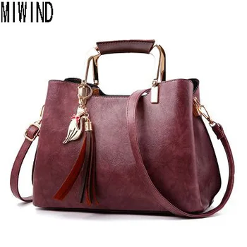 MIWIND Brand Bags Women PU Leather Handbag Famous Brands Shoulder Bag fashion Tassel Messenger bag Ladies Handbags TLS1159
MIWIND Brand Bags Women PU Leather Handbag Famous Brands Shoulder Bag fashion Tassel Messenger bag Ladies Handbags TLS1159