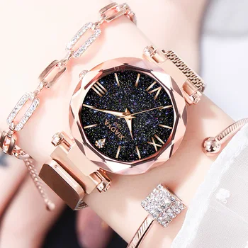 relogio feminino reloj mujer Luxury Rose Gold Watch Women Ladies Wrist Watches Starry Sky Rhinestone Waterproof Clock Female New
relogio feminino reloj mujer Luxury Rose Gold Watch Women Ladies Wrist Watches Starry Sky Rhinestone Waterproof Clock Female New