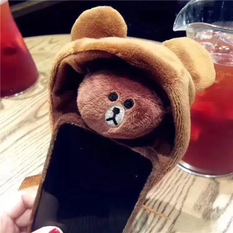 Korean Furry Plush Case For iPhone XS MAX XR Cute Brown Bear Fashion Cover For iPhone X 8 7 Plus 6s Mobile Phone Case Coque Capa
Korean Furry Plush Case For iPhone XS MAX XR Cute Brown Bear Fashion Cover For iPhone X 8 7 Plus 6s Mobile Phone Case Coque Capa