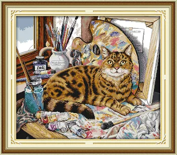 Lovely Cat and oil painting Printed Canvas DMC Counted Chinese Cross Stitch Kits printed Cross-stitch set Embroidery Needlework
Lovely Cat and oil painting Printed Canvas DMC Counted Chinese Cross Stitch Kits printed Cross-stitch set Embroidery Needlework