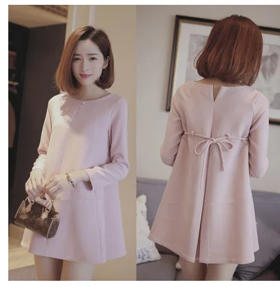 maternity spring fashion maternity one-piece dress autumn long-sleeve pink maternity dress maternity clothing top with bow maternity spring fashion maternity one-piece dress autumn long-sleeve pink maternity dress maternity clothing top with bow<br><br>Aliexpress