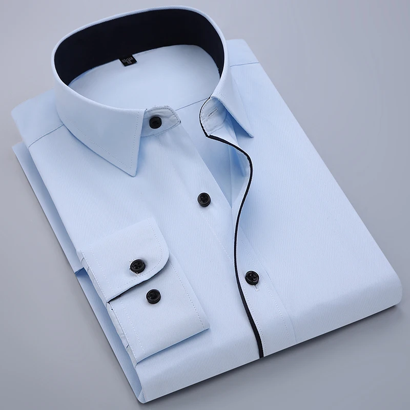 Smart Casual Mens Long Sleeve Shirt Slim Fit Style Male Dress Shirts Hawaiian 2019 Fashion Streetwear Top Turn-down Collar
Smart Casual Mens Long Sleeve Shirt Slim Fit Style Male Dress Shirts Hawaiian 2019 Fashion Streetwear Top Turn-down Collar