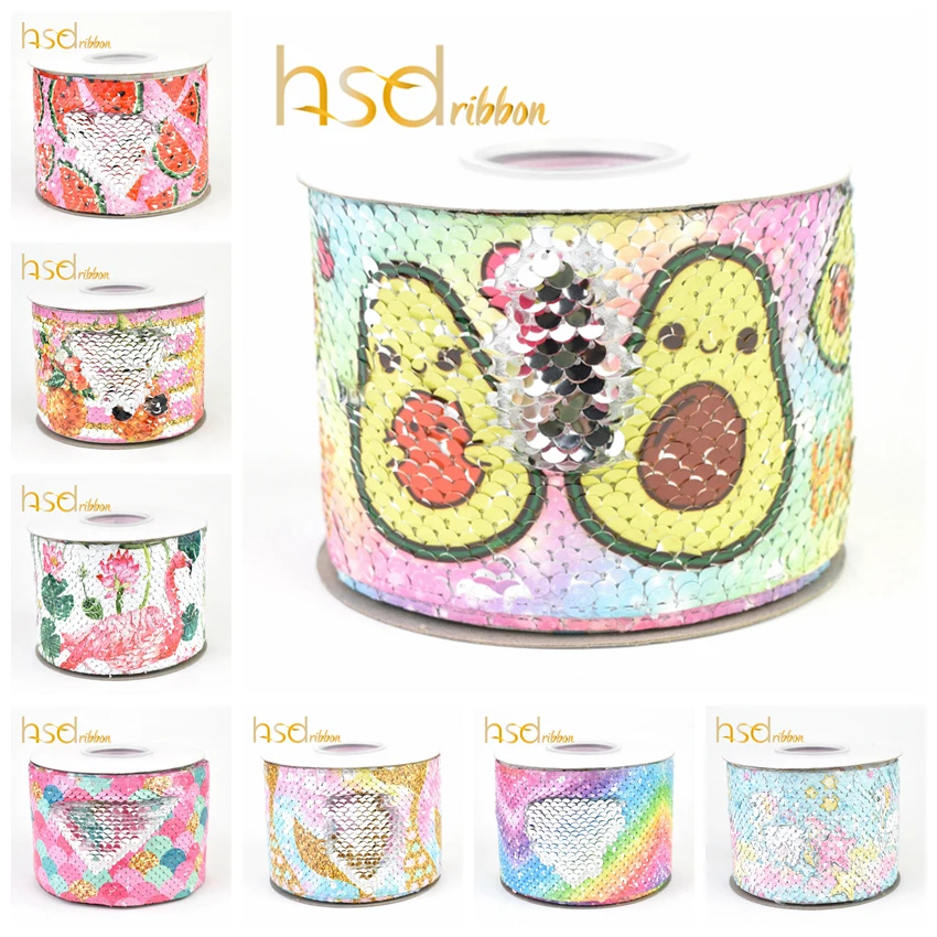 HSDRibbon 75mm 3 inch HT Sequin Fabric Reversible Glitter Sequin Ribbon 25Yards/Roll for diy bows
HSDRibbon 75mm 3 inch HT Sequin Fabric Reversible Glitter Sequin Ribbon 25Yards/Roll for diy bows