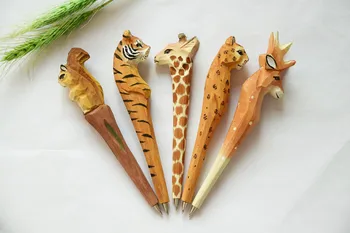 Wooden craft pen classic wood carving animal pen hand carved wooden pen creative stationery ball pen
Wooden craft pen classic wood carving animal pen hand carved wooden pen creative stationery ball pen