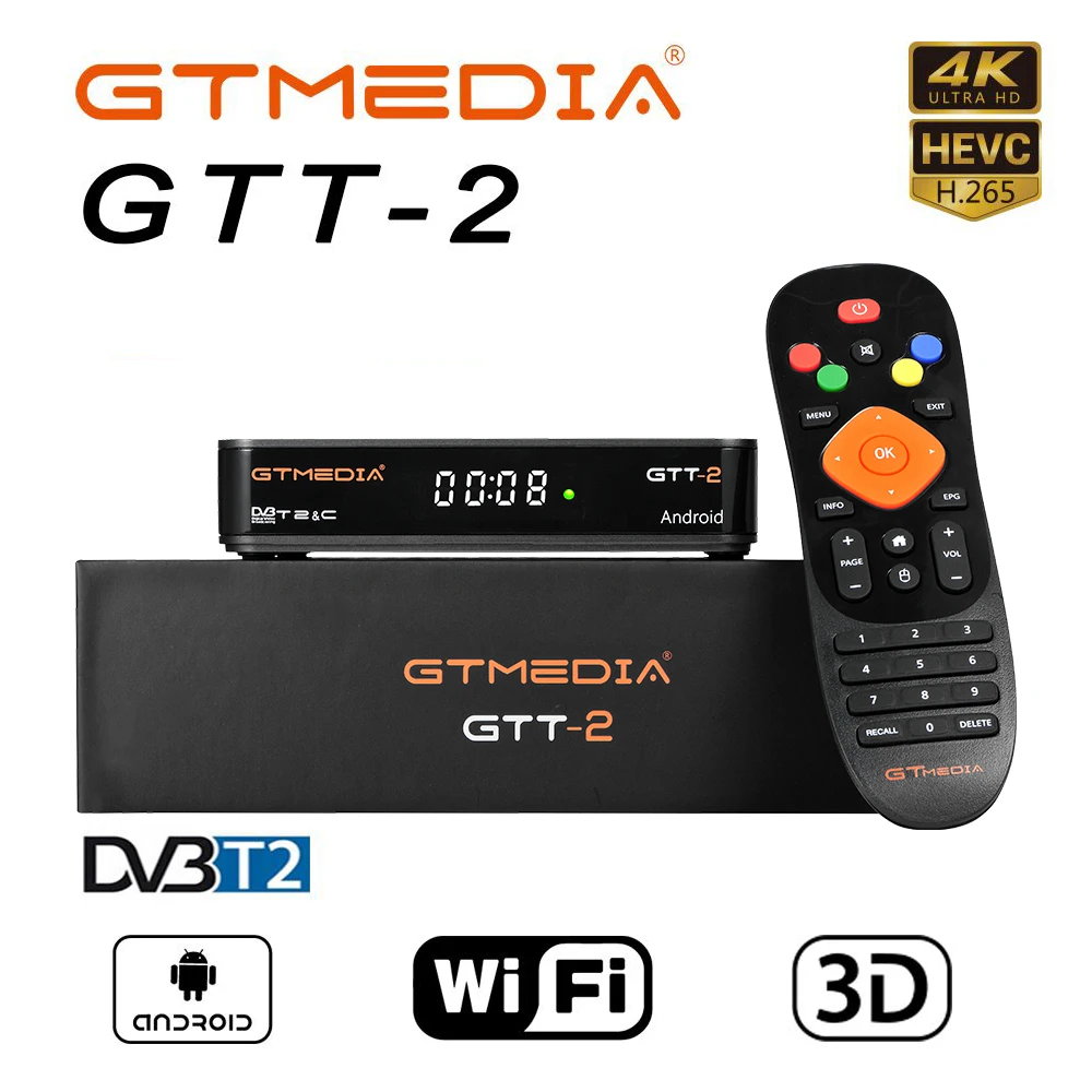 FREESAT gtmedia GTT2 Android 6.0 TV box DVB-T2 / cable / ISDBT Amlogic S905D 2 GB RAM 8 GB Built-in WIFI 2.4G + 1 year CCcam
FREESAT gtmedia GTT2 Android 6.0 TV box DVB-T2 / cable / ISDBT Amlogic S905D 2 GB RAM 8 GB Built-in WIFI 2.4G + 1 year CCcam