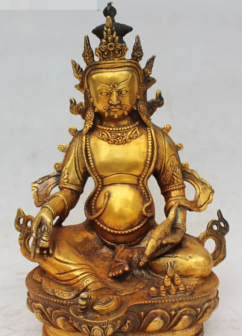 006977 12" Tibet Buddhism Temple Bronze Gild Yellow Jambhala Wealth God Buddha Statue
006977 12" Tibet Buddhism Temple Bronze Gild Yellow Jambhala Wealth God Buddha Statue