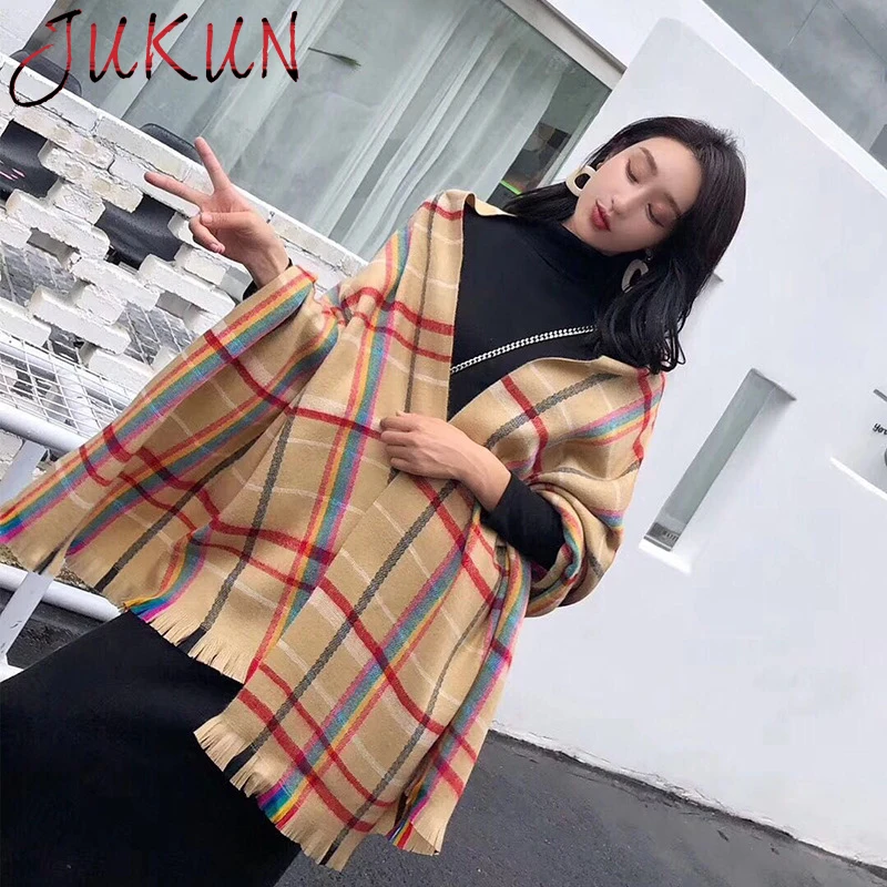 Winter Plaid Cashmere Blanket Scarf Women Warm Striped Scarves Long Wrap Shawl Fashion Ladies Scarfs
Winter Plaid Cashmere Blanket Scarf Women Warm Striped Scarves Long Wrap Shawl Fashion Ladies Scarfs