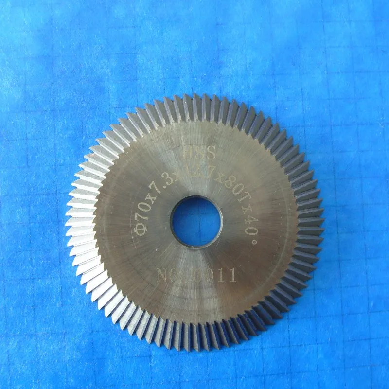 Original Raise 0011#High Speed Steel Double-sided Angle Milling Cutter 70*7.3*12.7*100T*40 for key machine 201ABCD,100,219ETC
Original Raise 0011#High Speed Steel Double-sided Angle Milling Cutter 70*7.3*12.7*100T*40 for key machine 201ABCD,100,219ETC