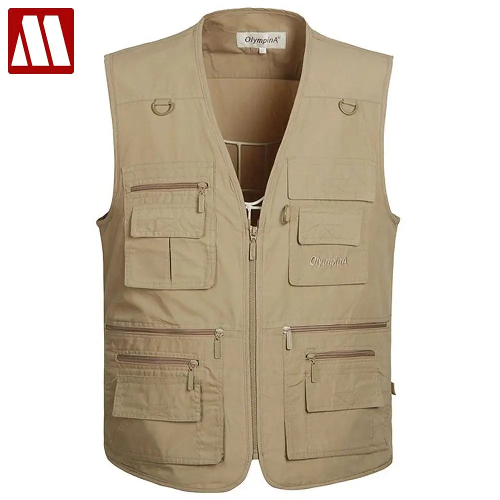 Mens Multi Pockets Fly Fishing Hunting Mesh Vest Travel Outdoor Jacket Top GD