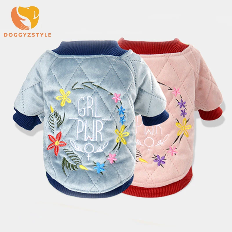 Pet Apparel Dog Clothes Small Dog Embroidered Flower Coat Sport Jacket Warm Cotton Puppy Costume in Autumn & Winter XS S M L XL
Pet Apparel Dog Clothes Small Dog Embroidered Flower Coat Sport Jacket Warm Cotton Puppy Costume in Autumn & Winter XS S M L XL