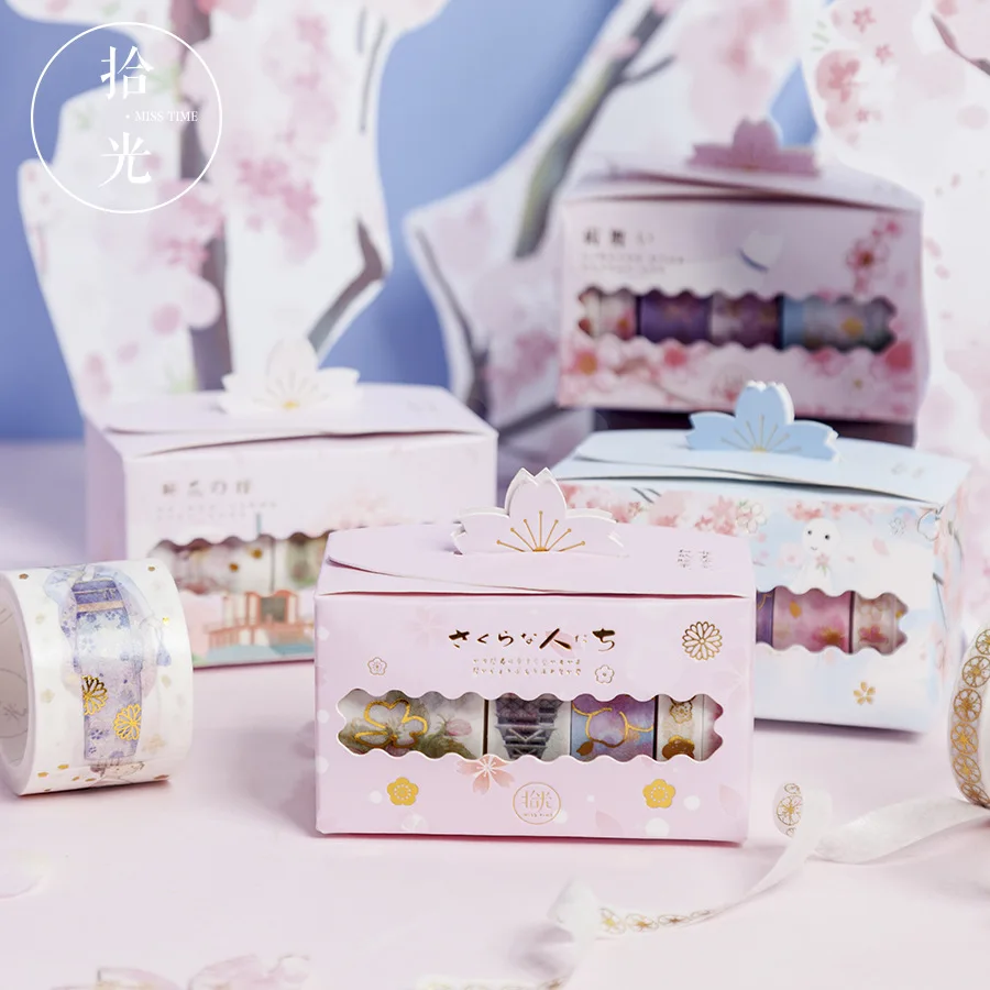 8 pack/lot Gilding Cherry Sakura Flower Season Washi Tape Set DIY Scrapbooking Sticker Label Masking Tape School Office Supply
8 pack/lot Gilding Cherry Sakura Flower Season Washi Tape Set DIY Scrapbooking Sticker Label Masking Tape School Office Supply
