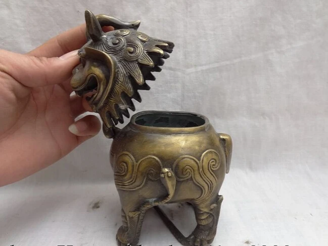 S2750 Chinese Bronze Unicorn Dragon Lion Kylin Snake Statue Incense Burner Censer D0317
S2750 Chinese Bronze Unicorn Dragon Lion Kylin Snake Statue Incense Burner Censer D0317