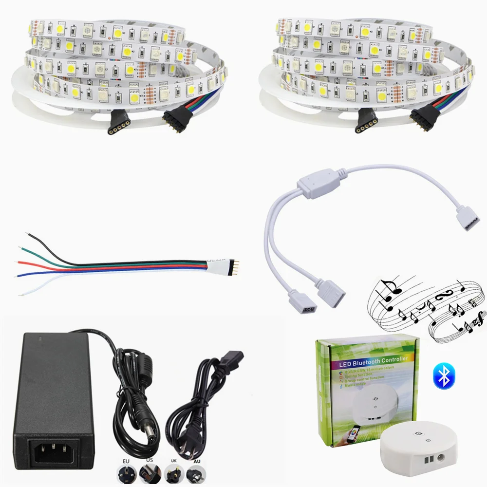 Newest Bluetooth Music Control 10M 5050 RGB LED Strip Waterproof DC12V 300LEDs RGBW RGBWW LED Light Strips Flexible with Power
Newest Bluetooth Music Control 10M 5050 RGB LED Strip Waterproof DC12V 300LEDs RGBW RGBWW LED Light Strips Flexible with Power