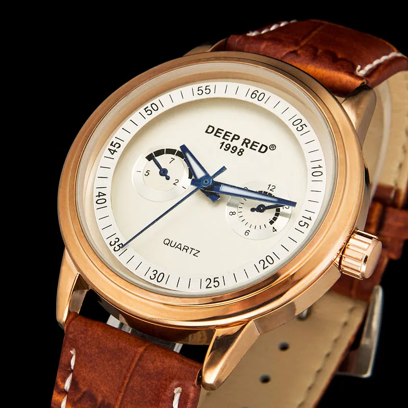 DEEPRED Men's Analog Display Men Quartz Watches Mens Brown Leather Strap Watches Men
DEEPRED Men's Analog Display Men Quartz Watches Mens Brown Leather Strap Watches Men