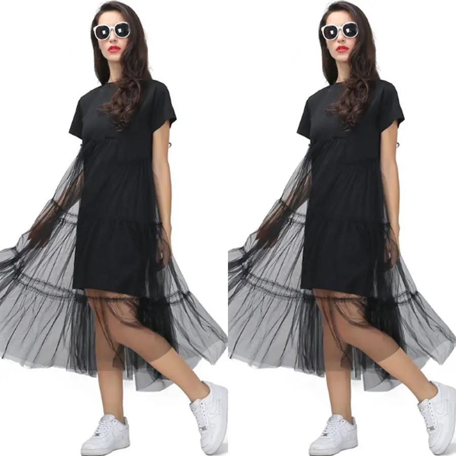 Summer Fashion Casual Cute Women Long Cotton Dress Loose Short Sleeves Patchwork Lady Beach Dress Black Woman Clothes
Summer Fashion Casual Cute Women Long Cotton Dress Loose Short Sleeves Patchwork Lady Beach Dress Black Woman Clothes