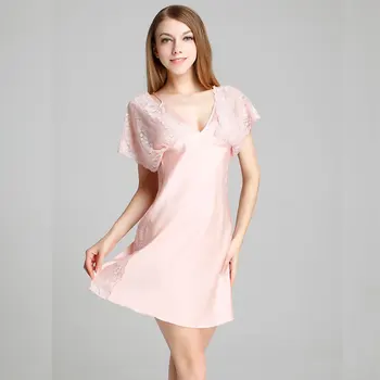 Sexy Women's Silk Lingerie Nightgown See-Through Satin Lace Night Dress Sleepwear Babydoll Nightie Homewear Chest Pad Nightwear
Sexy Women's Silk Lingerie Nightgown See-Through Satin Lace Night Dress Sleepwear Babydoll Nightie Homewear Chest Pad Nightwear