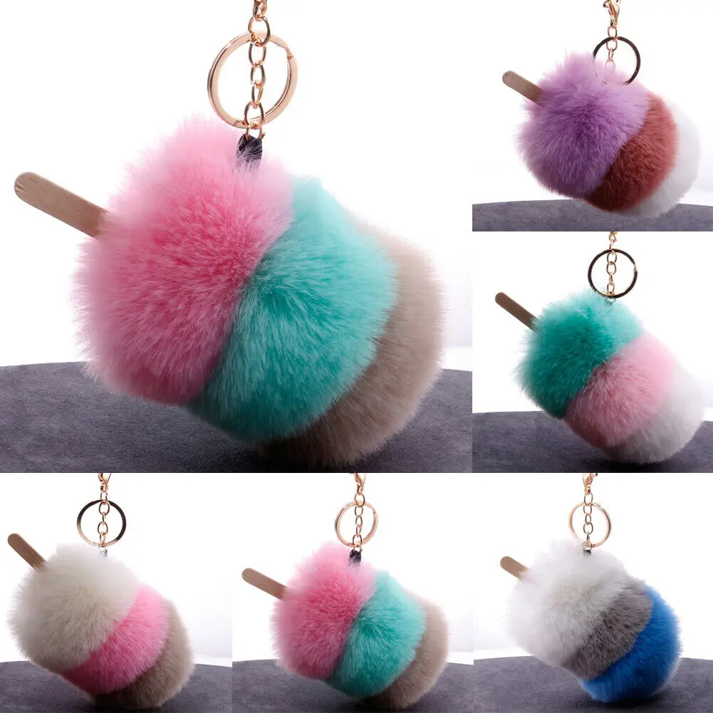 Lovely Soft Hanging Decorations Creative Fluffy Faux Fur Ice Cream Pompom HandBag Pendant Car Key Chain Gift
Lovely Soft Hanging Decorations Creative Fluffy Faux Fur Ice Cream Pompom HandBag Pendant Car Key Chain Gift
