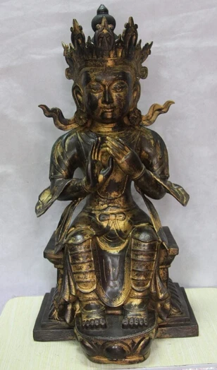 005204 Tibet Buddhism Folk Bronze Copper Temple Kwan-yin Guanyin Maitreya Buddha Statue
005204 Tibet Buddhism Folk Bronze Copper Temple Kwan-yin Guanyin Maitreya Buddha Statue