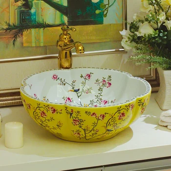 Europe style wash basin sink ceramic basin sink Jingdezhen washing basin Counter Top bathroom ceramic sinks bowl wash basin
Europe style wash basin sink ceramic basin sink Jingdezhen washing basin Counter Top bathroom ceramic sinks bowl wash basin