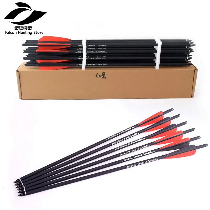 Hunting Shooting 16/20 Inch Red Black Feather 12pcs High Quality Spine 400 Carbon Arrow Used For Crossbow Bow Outdoor Sport
Hunting Shooting 16/20 Inch Red Black Feather 12pcs High Quality Spine 400 Carbon Arrow Used For Crossbow Bow Outdoor Sport