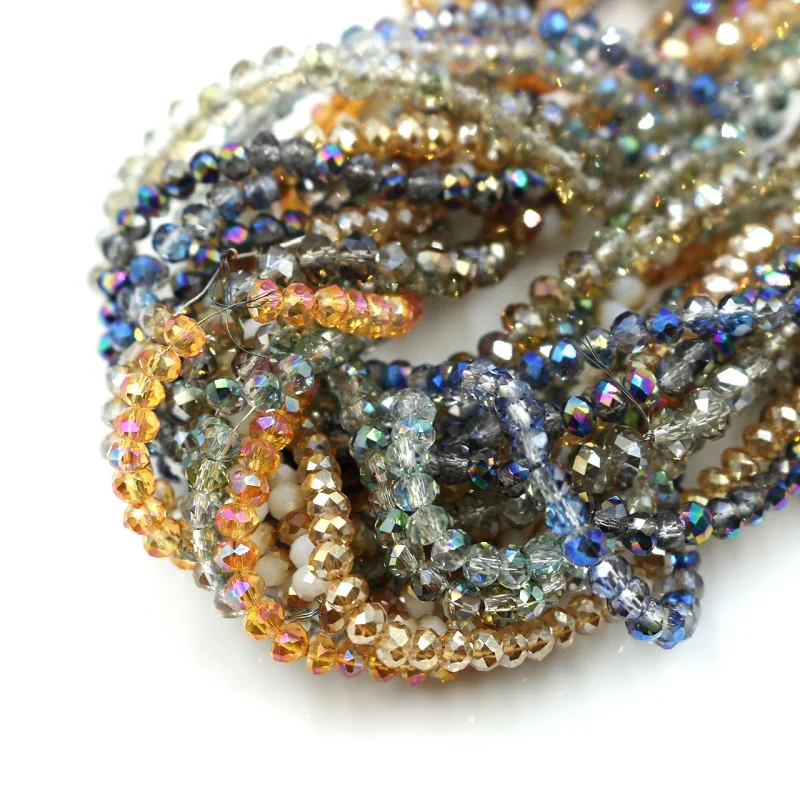ZHUBI Czech Rondelle Glass Beadwork Material 145pcs/lot 3mm Plating Crystal DIY Jewelry Making Faceted Loose Beads wholesale
ZHUBI Czech Rondelle Glass Beadwork Material 145pcs/lot 3mm Plating Crystal DIY Jewelry Making Faceted Loose Beads wholesale
